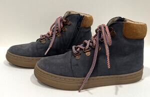 BODEN High-Top Leather Boots Lace-Up Preppy Casual Kids Size 31 (US 13)